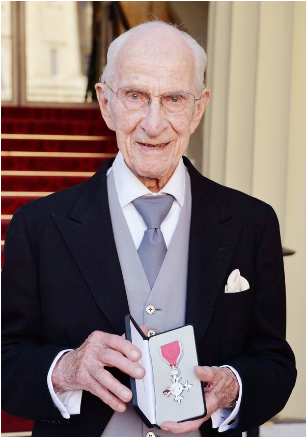 Dr Frankland with his MBE medal
