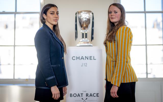 The two women's Presidents for 2025 boat race, Luca Ferraro and Lucy Harvard 