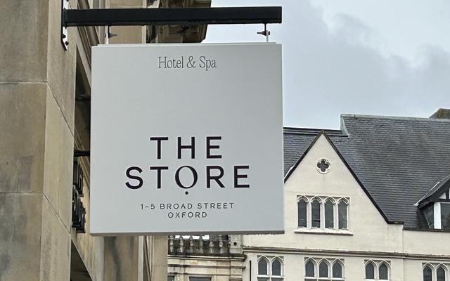 Shingle for The Store, a new hotel in Oxford
