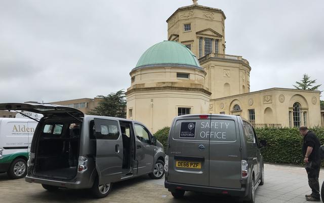 Two electric vehicles parked in the Radcliffe Observatory Quarter
