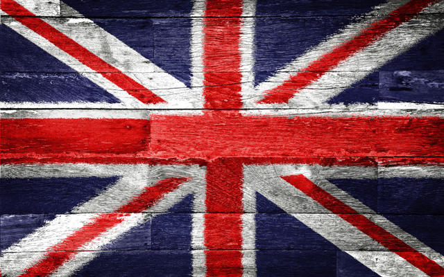 The Union Flag painted on wood