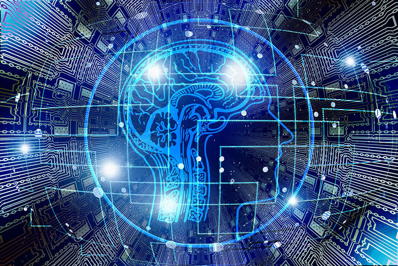 Digital illustration of head and brain with binary code CREDIT Gerd Altmann via Pixabay