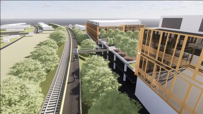 Visualisation of the future Littlemore railway station
