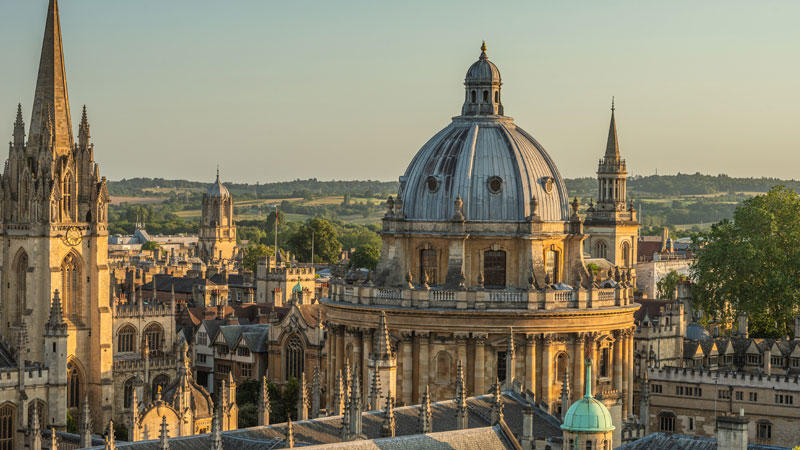 The Oxford skyline, including the historic Radcliffe Camera