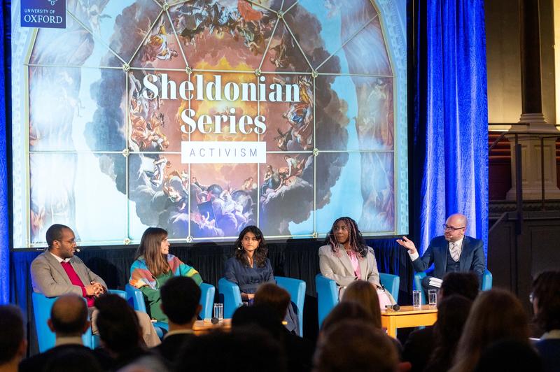 Panellists at the Sheldonian Series on Activism, 4 Feb 2026