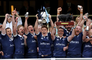 Oxford men celebrating their 2022 Varsity Match win