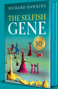 Book cover for 'The Selfish Gene, 50th Anniversary edition'