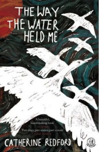Book cover depicting flying geese, for 'The Way the Water Held Me'